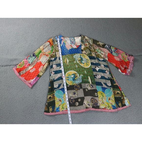 New Johnny Was Tunic Shirt Womens Small Multi Samantha Japanese Print - Picture 4 of 9
